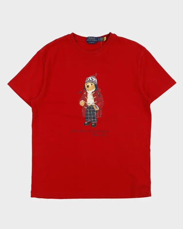 Vintage Polo Bear Ralph Lauren Winter Bear Heavyweight Single Stitch Classic Fit T-Shirt - S made by Ralph Lauren