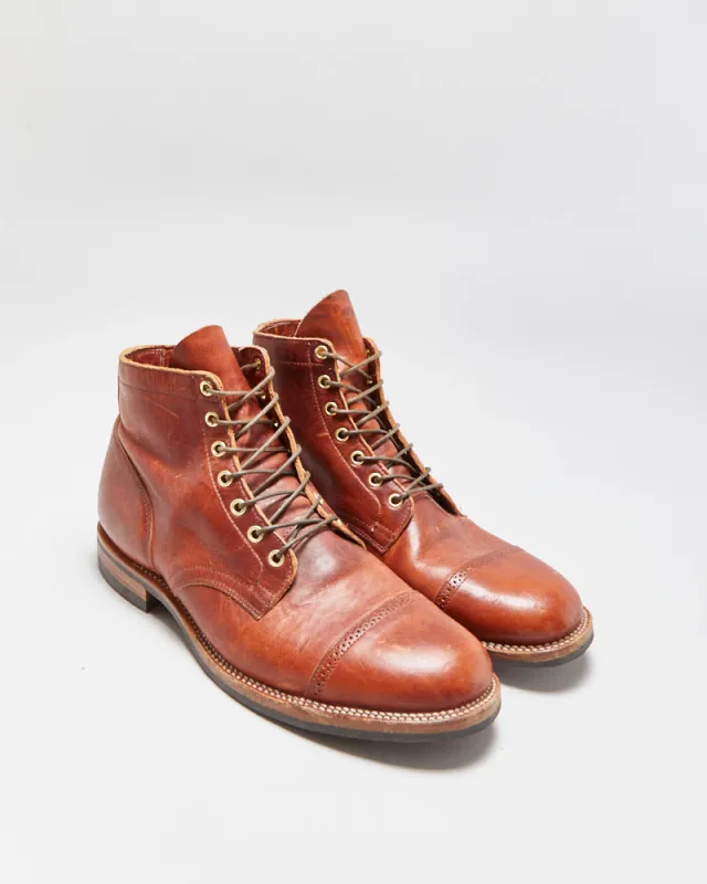 Viberg 1035 Service Tuscanello Olmo Chestnut Made In Canada Work Boots - UK10 made by Rokit