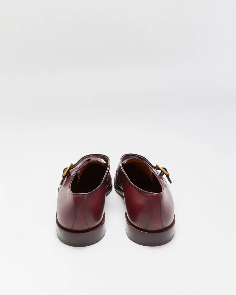 Vintage 1990s Bally Scribe Mahogany Red Leather Single Monk Strap Shoes - UK10 sold by Rokit product image thumbnail 4