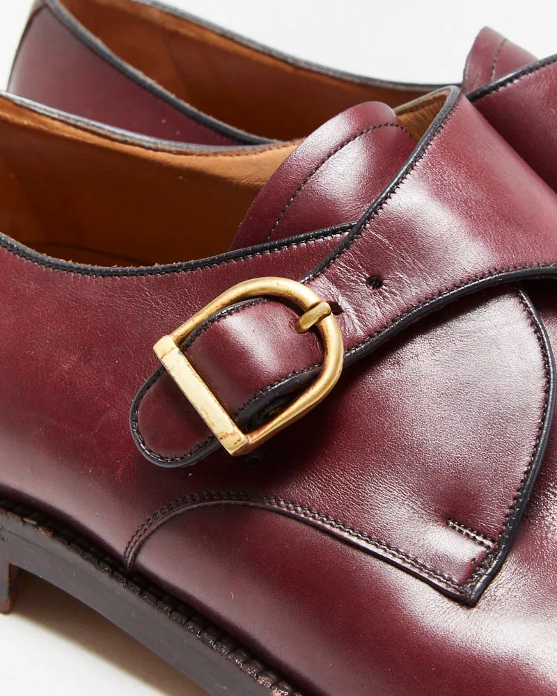 Vintage 1990s Bally Scribe Mahogany Red Leather Single Monk Strap Shoes - UK10 sold by Rokit product image thumbnail 5