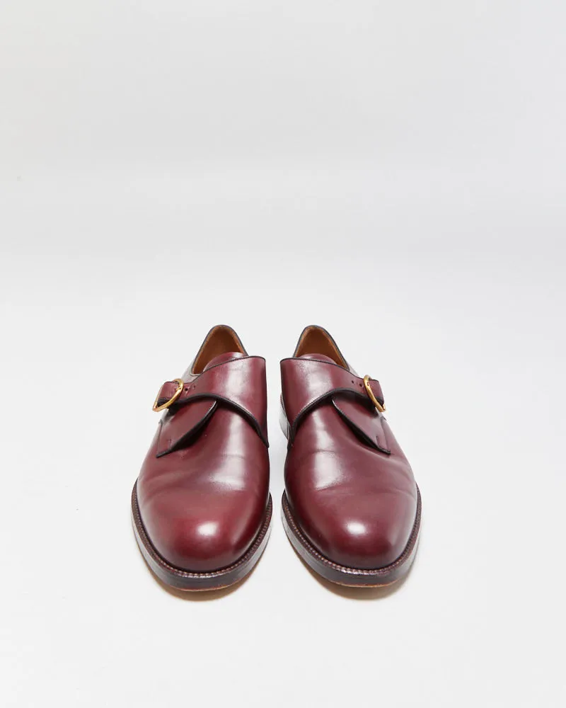 Vintage 1990s Bally Scribe Mahogany Red Leather Single Monk Strap Shoes - UK10 sold by Rokit product image thumbnail 3