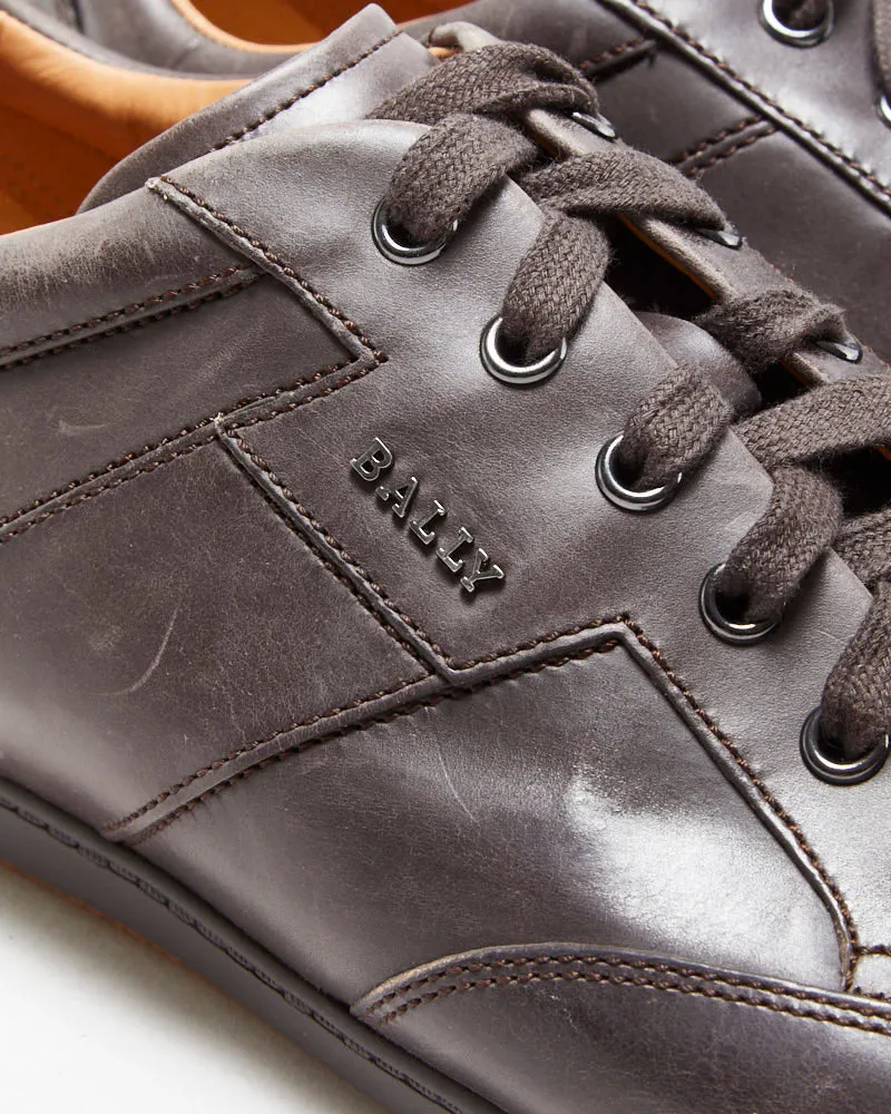 Bally Brown Leather Smart Low Top Trainers - UK8 sold by Rokit product image thumbnail 5