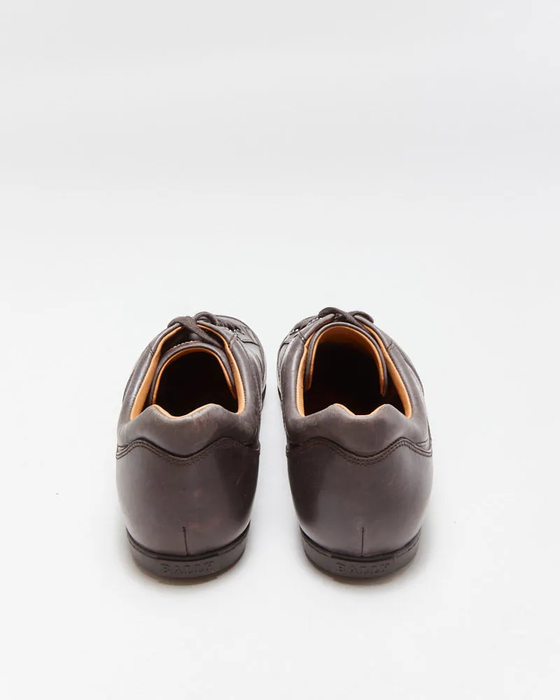 Bally Brown Leather Smart Low Top Trainers - UK8 sold by Rokit product image thumbnail 4
