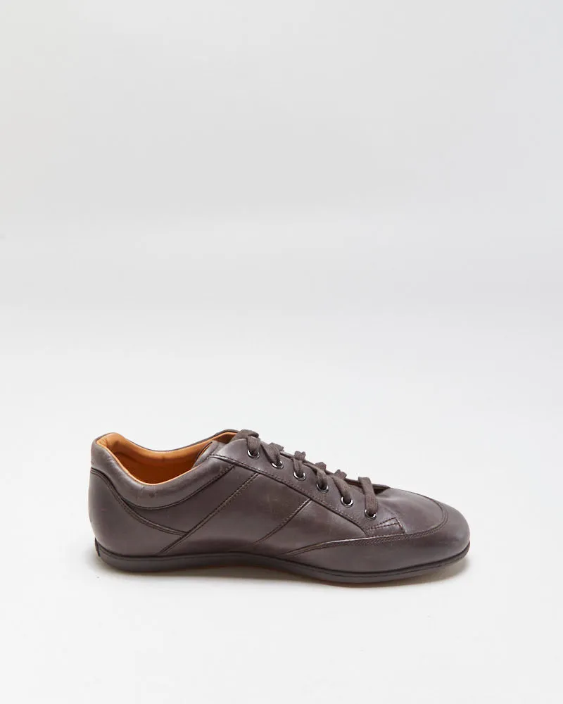 Bally Brown Leather Smart Low Top Trainers - UK8 sold by Rokit product image thumbnail 2