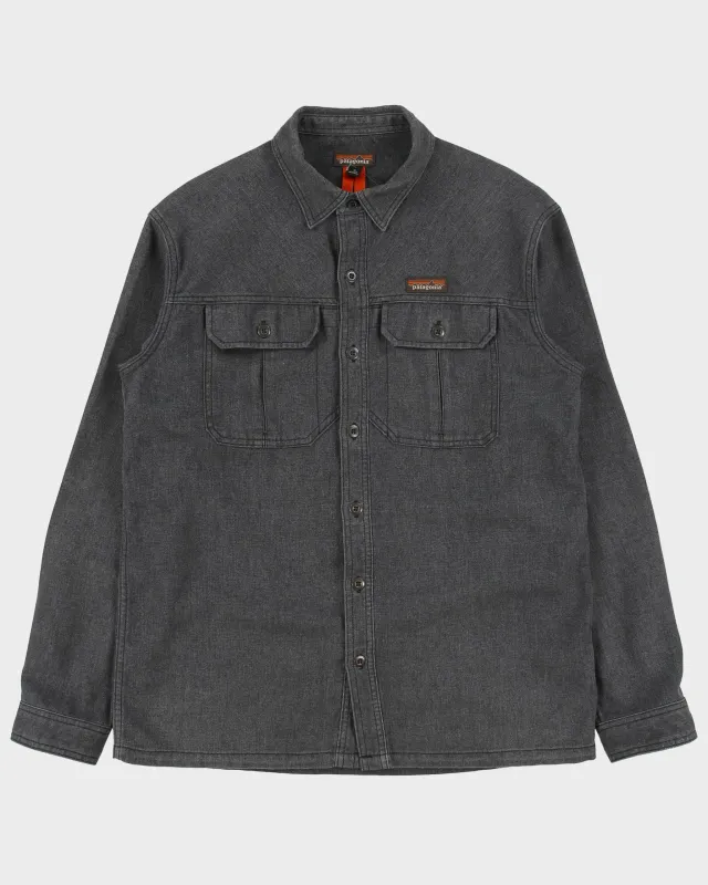 Vintage Patagonia Hemp Blend Long Sleeve Denim Flannel Shirt - M made by Patagonia