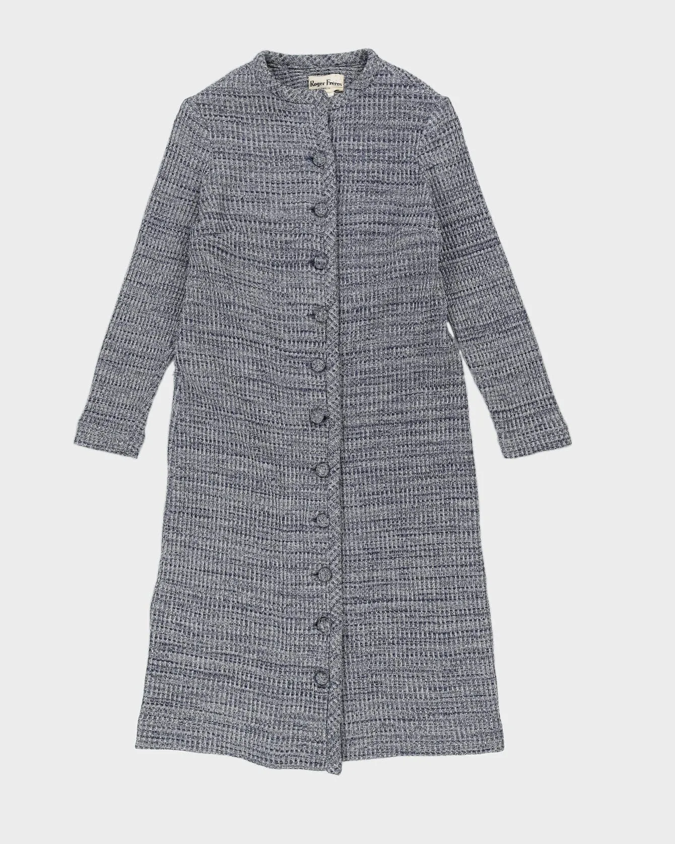1990s Blue Lurex Knitted Dress - M sold by Rokit