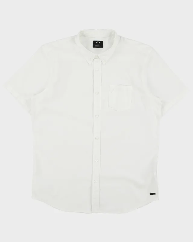 Vintage Oakley Soft Shell Slim Fit Short Sleeve Pocket Shirt - XL made by Oakley