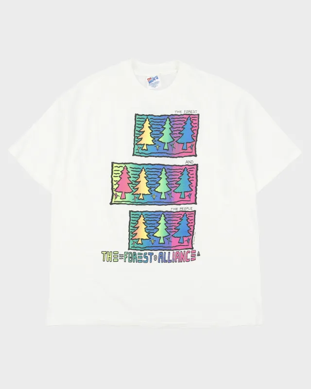 Vintage 1991 The Forest Alliance By Santini Heavyweight Hanes Beefy Single Stitch Made In USA Crewneck T-Shirt - XL made by Rokit