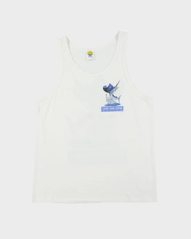 Vintage Y2K 00s Cabo San Lucas Mexico Heavyweight King Fisher Tank Top Vest - L made by Rokit
