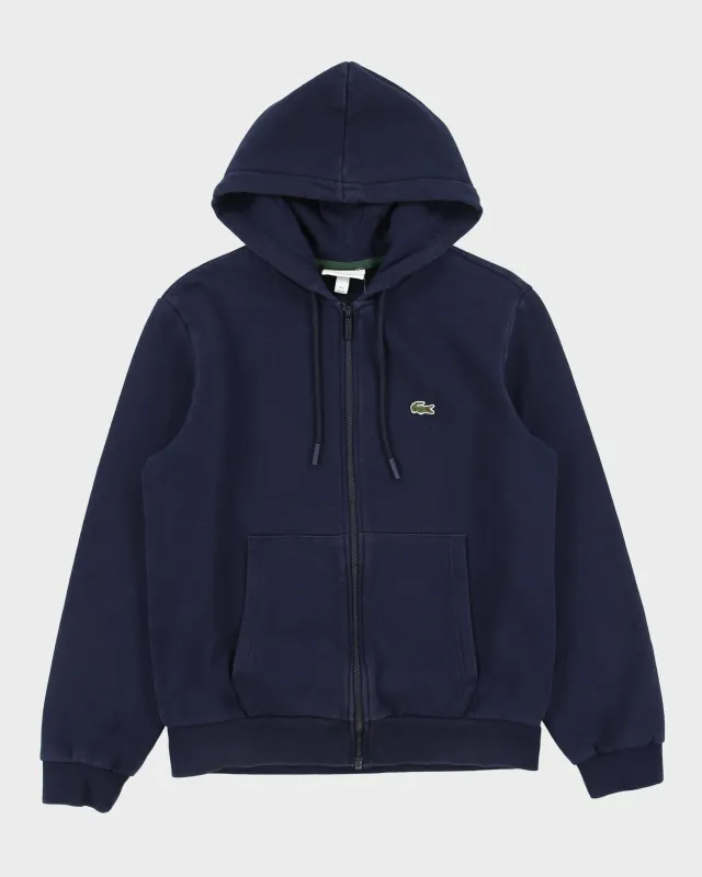 Lacoste Navy Heavyweight Fleece Lined Classic Fit Full-Zip Hoodie - M made by Lacoste