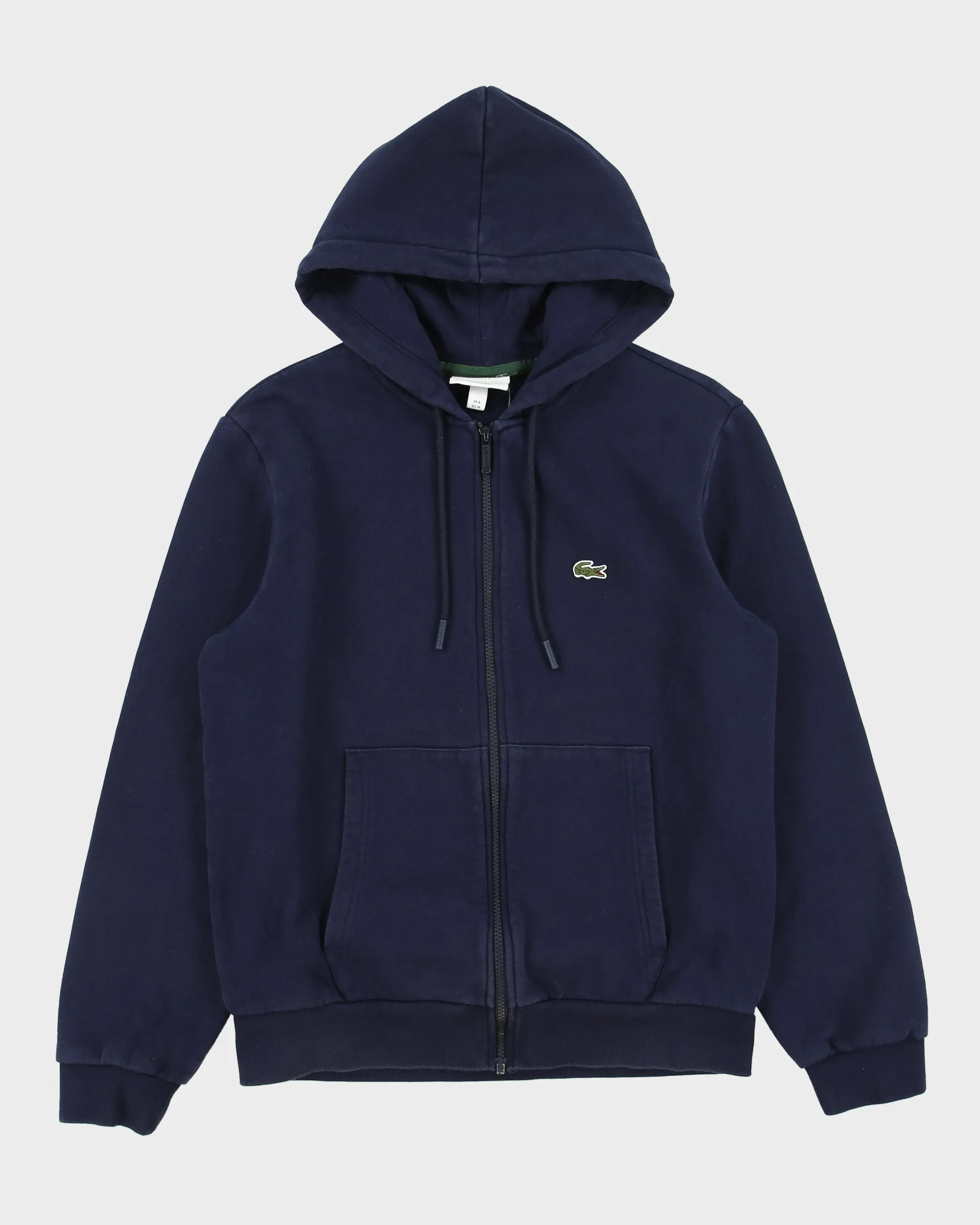 Lacoste Navy Heavyweight Fleece Lined Classic Fit Full-Zip Hoodie - M sold by Rokit