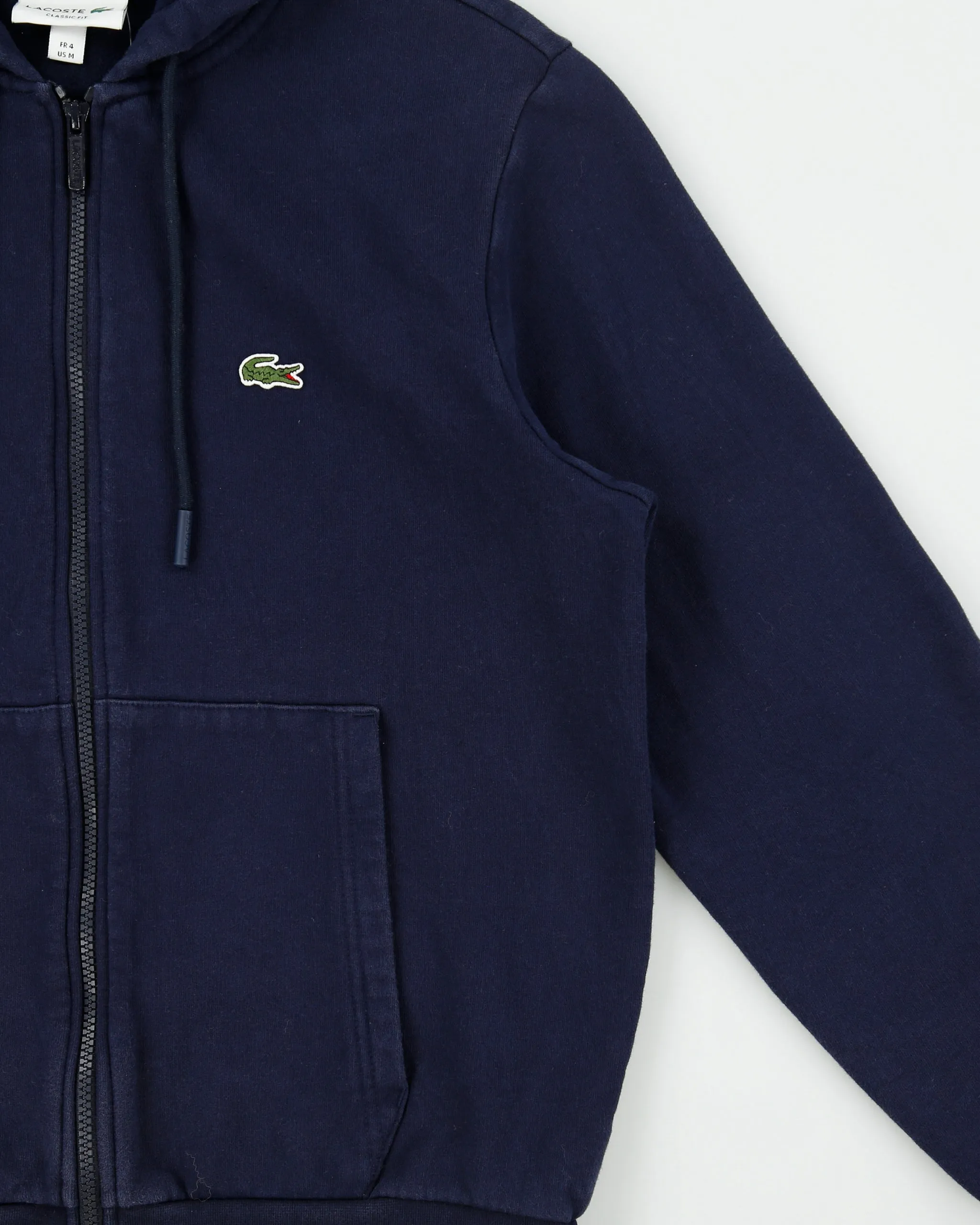 Lacoste Navy Heavyweight Fleece Lined Classic Fit Full-Zip Hoodie - M sold by Rokit product image thumbnail 3