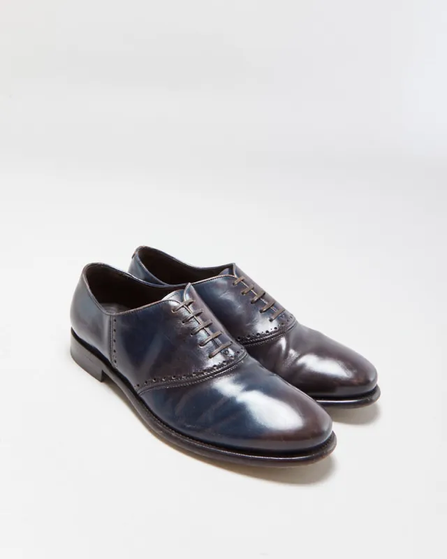 Vintage Salvatore Ferragamo Midnight Brown Leather Oxford Saddle Shoes - UK7 made by Salvatore Ferragamo