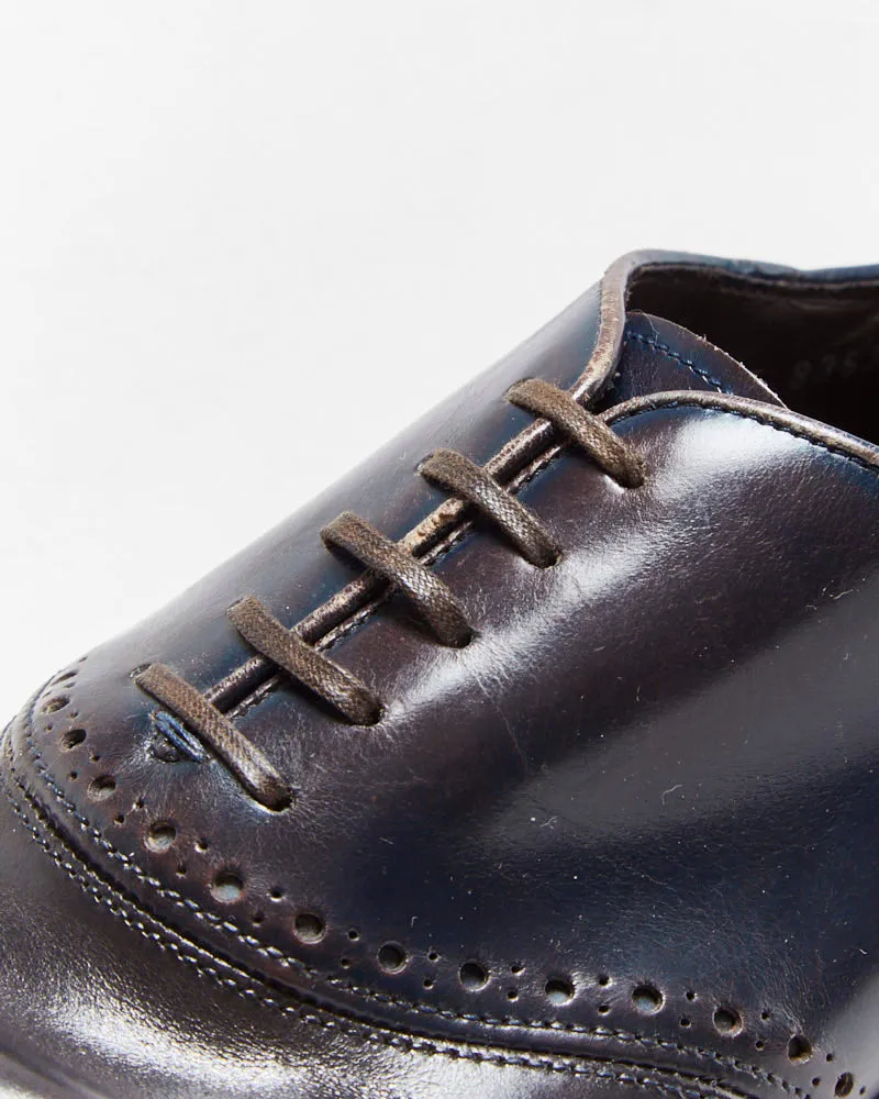 Vintage Salvatore Ferragamo Midnight Brown Leather Oxford Saddle Shoes - UK7 sold by Rokit product image thumbnail 5