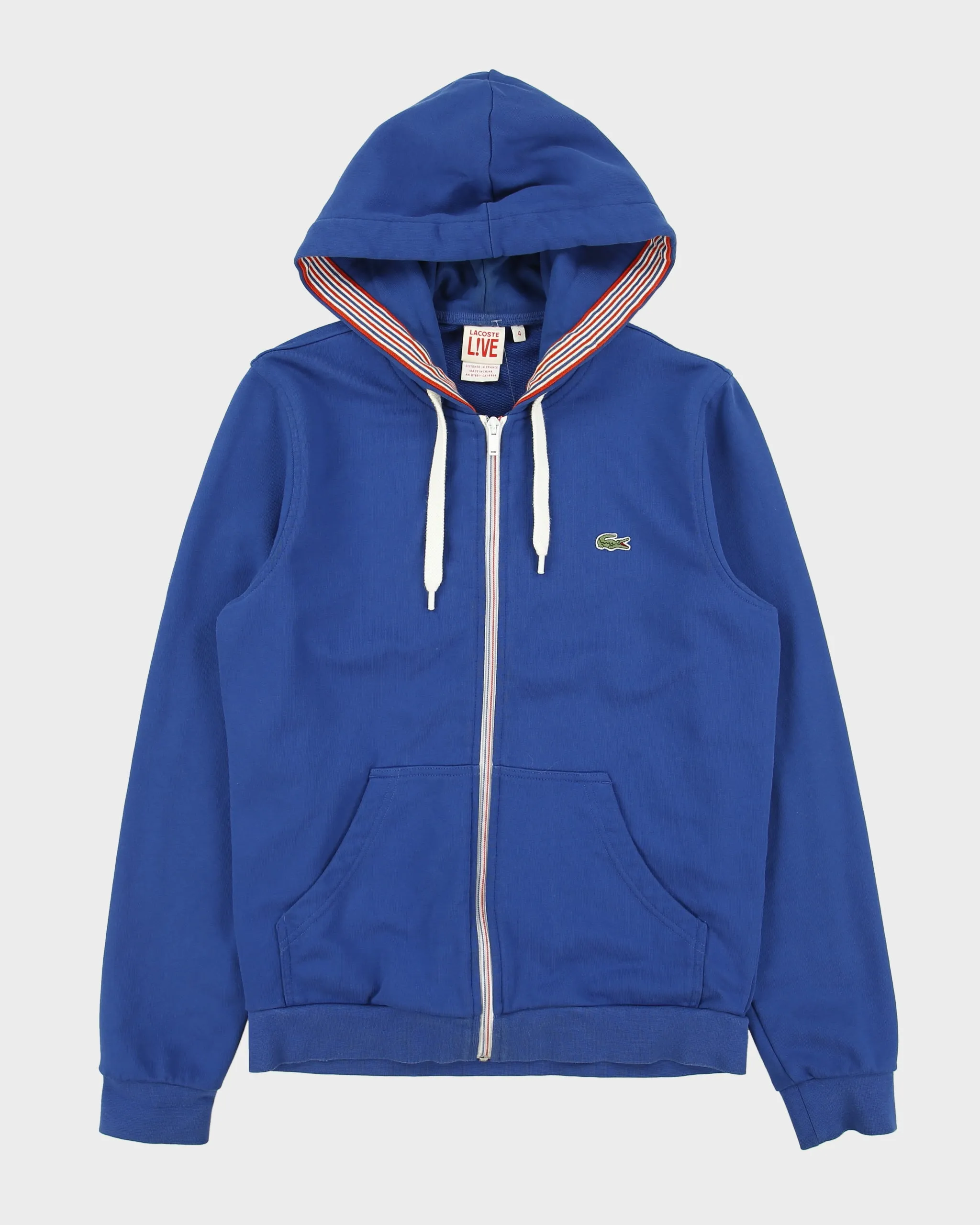 Vintage Lacoste L!VE Heavyweight France Detail Classic Pique Full-Zip Hoodie - M sold by Rokit