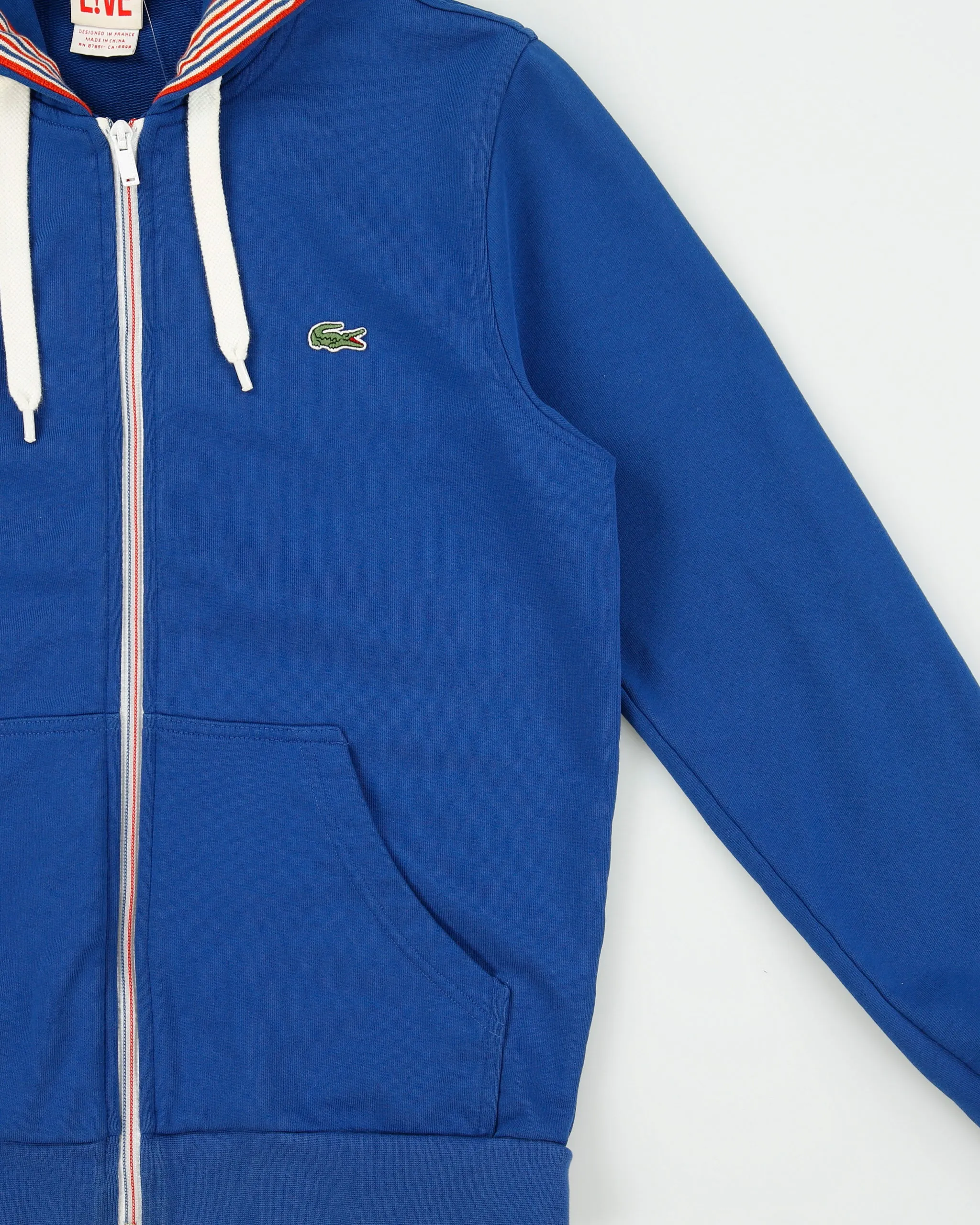 Vintage Lacoste L!VE Heavyweight France Detail Classic Pique Full-Zip Hoodie - M sold by Rokit product image thumbnail 3