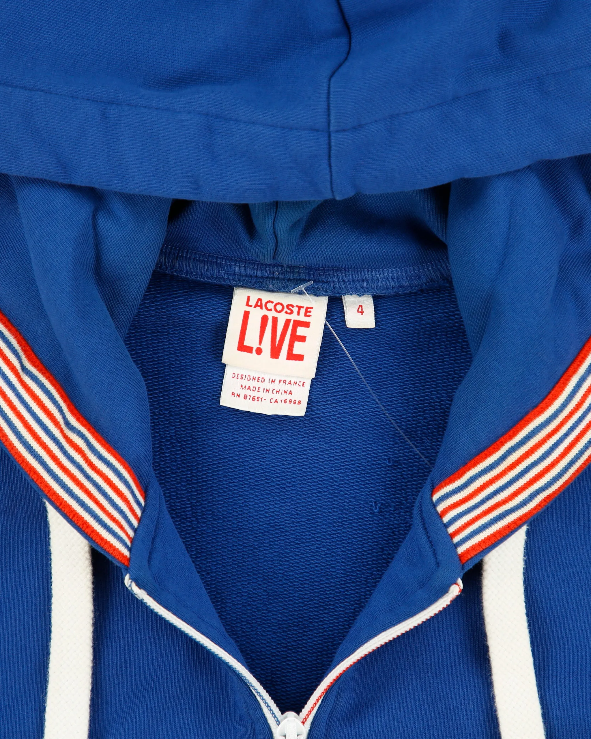 Vintage Lacoste L!VE Heavyweight France Detail Classic Pique Full-Zip Hoodie - M sold by Rokit product image thumbnail 5
