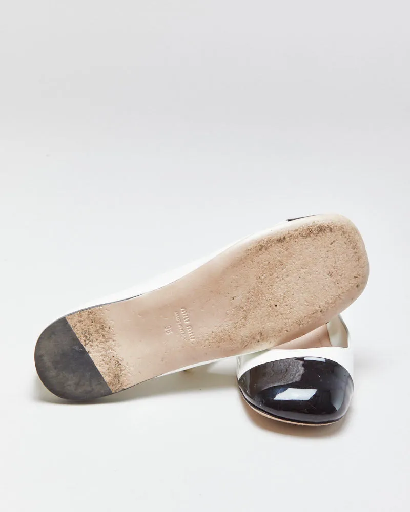 Miu Miu Pearl Chain Strap Patent Leather Mary Jane Ballet Flats - UK3 sold by Rokit product image thumbnail 5