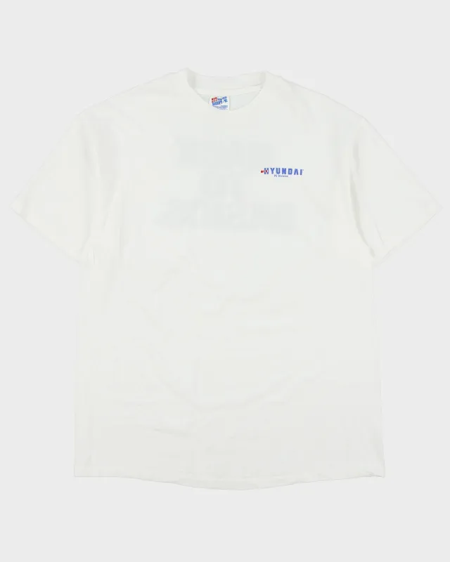Vintage 1993 Hyundai PC Division Heavyweight Hanes Beefy Made In USA Single Stitch Crewneck T-Shirt - XL made by Rokit