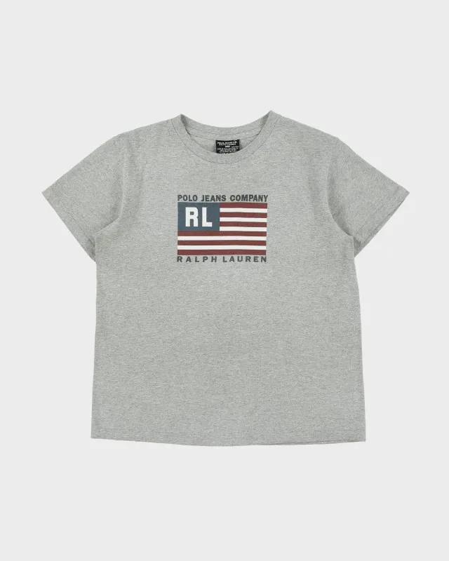 Vintage Y2K 00s Polo Jeans Ralph Lauren Heavyweight Made In USA Crewneck T-Shirt - M made by Ralph Lauren