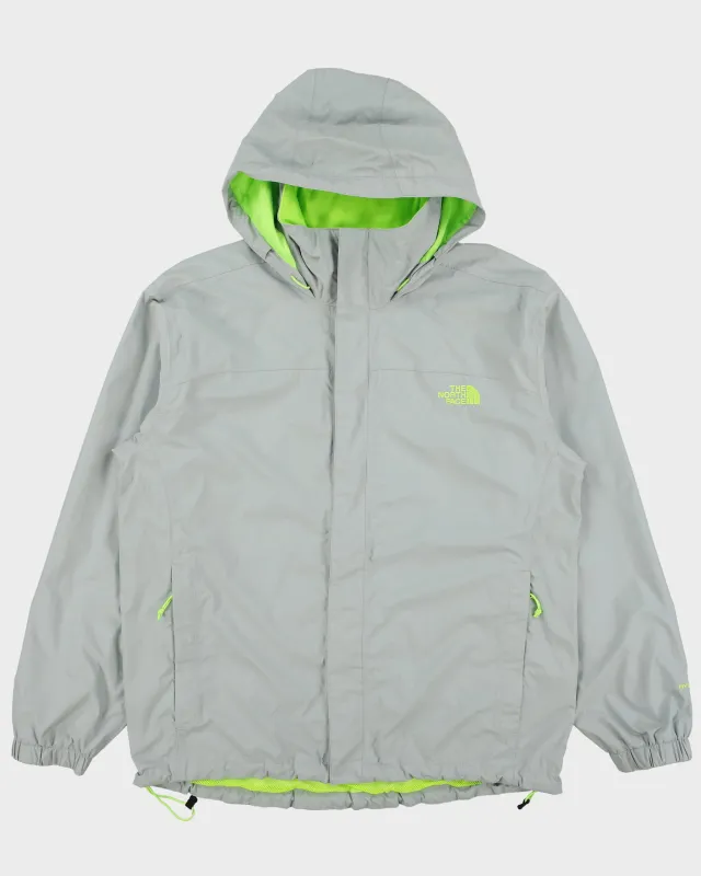Vintage The North Face Pale Grey / Volt Green Waterproof Hyvent Jacket - L made by The North Face