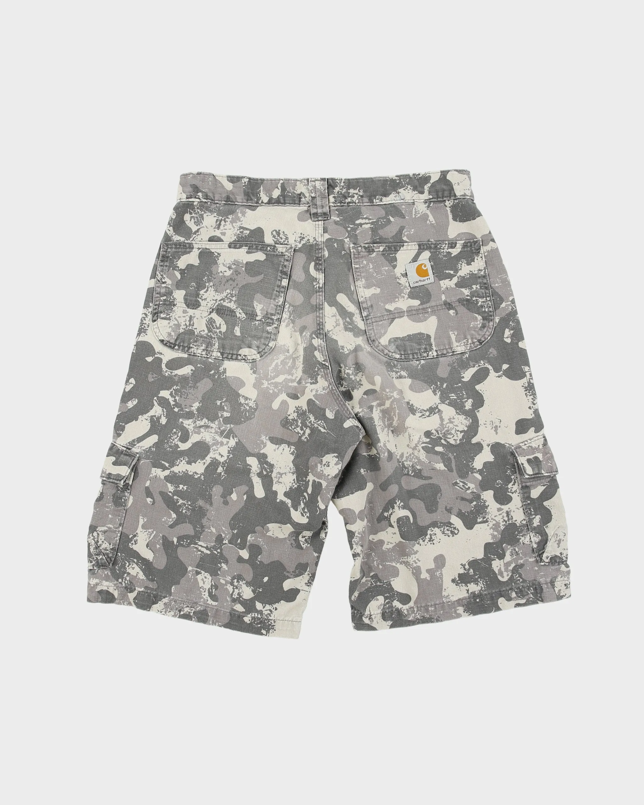 Vintage Carhartt B289 Charcoal Camo Rugged Canvas Relaxed Fit Utility Cargo Shorts - W30 sold by Rokit product image thumbnail 2