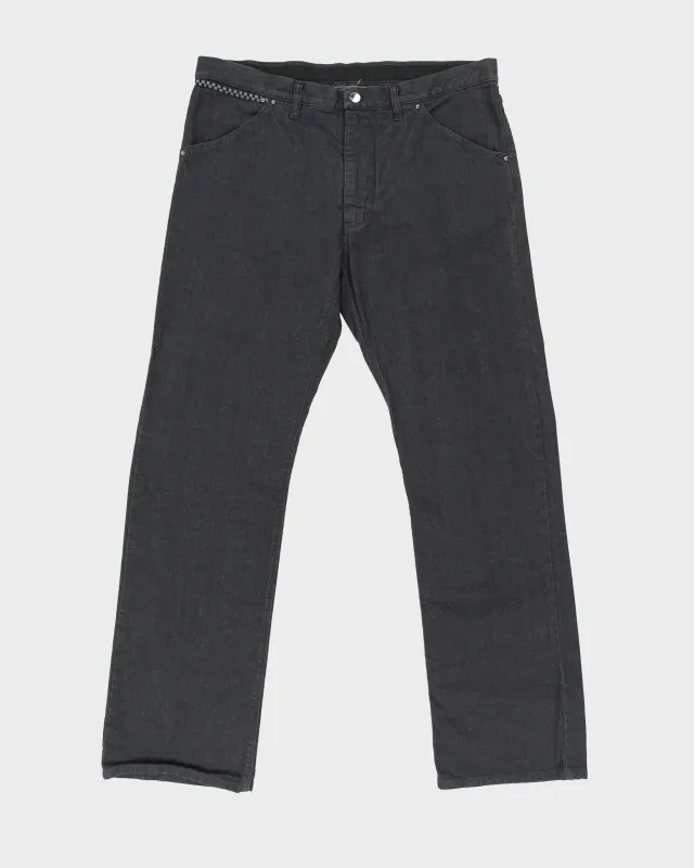 Vintage F/W 2009 Louis Vuitton By Marc Jacobs Damier Mid Rise Embroidered Quatrefoil Pocket Relaxed Fit Straight Leg Denim Jeans - W36 L32 made by Louis Vuitton