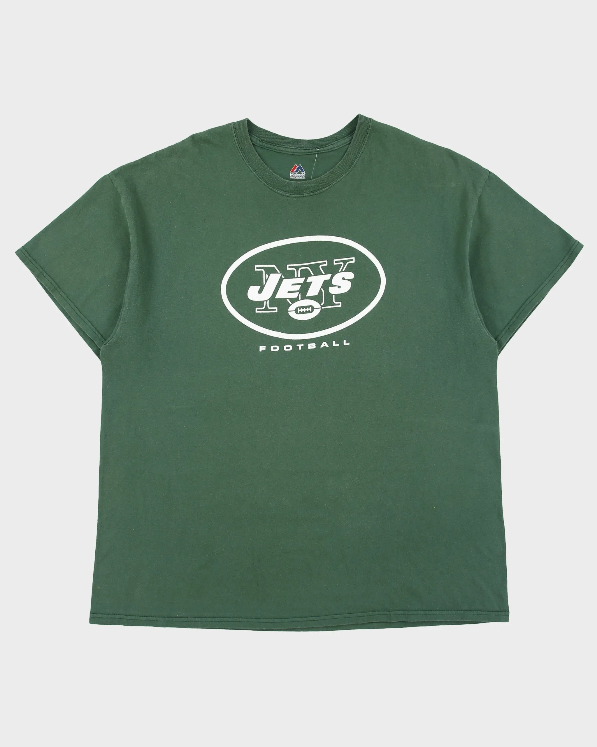 Vintage Majestic New York Jets Football Heavyweight NFL Crewneck T-Shirt - XL sold by Rokit