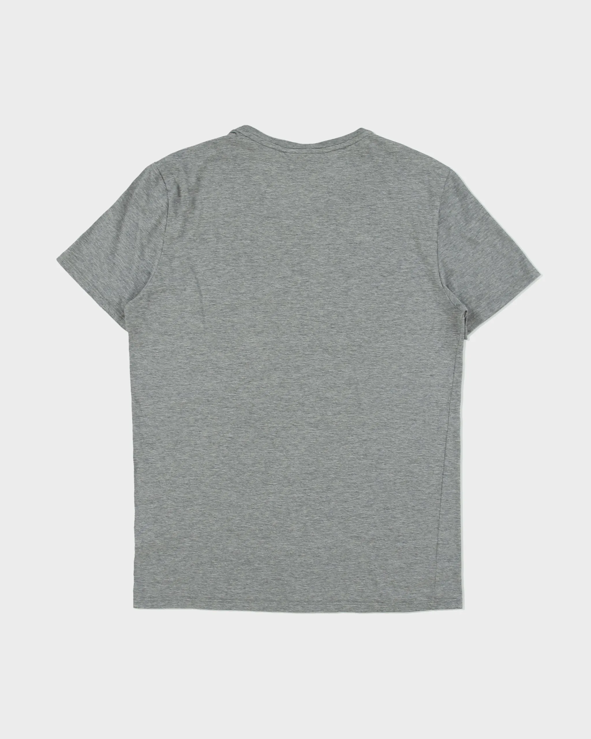 Vintage Lacoste Grey Marl Pima Cotton Classic Pique V-Neck T-Shirt - M sold by Rokit product image thumbnail 2