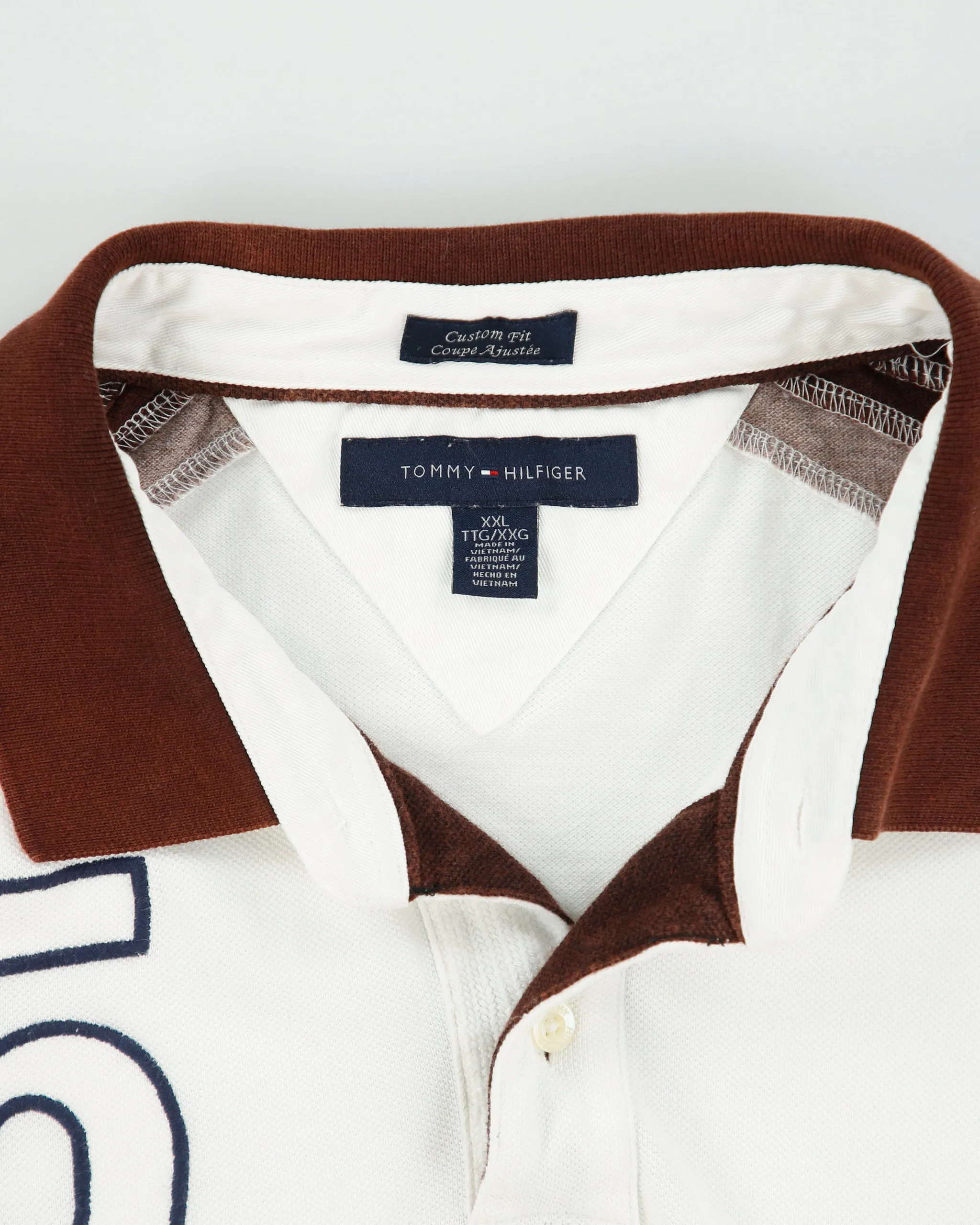 Vintage Tommy Hilfiger Embroidered Preppy Custom Fit Short Sleeve Polo Shirt - XXL sold by Rokit product image thumbnail 5