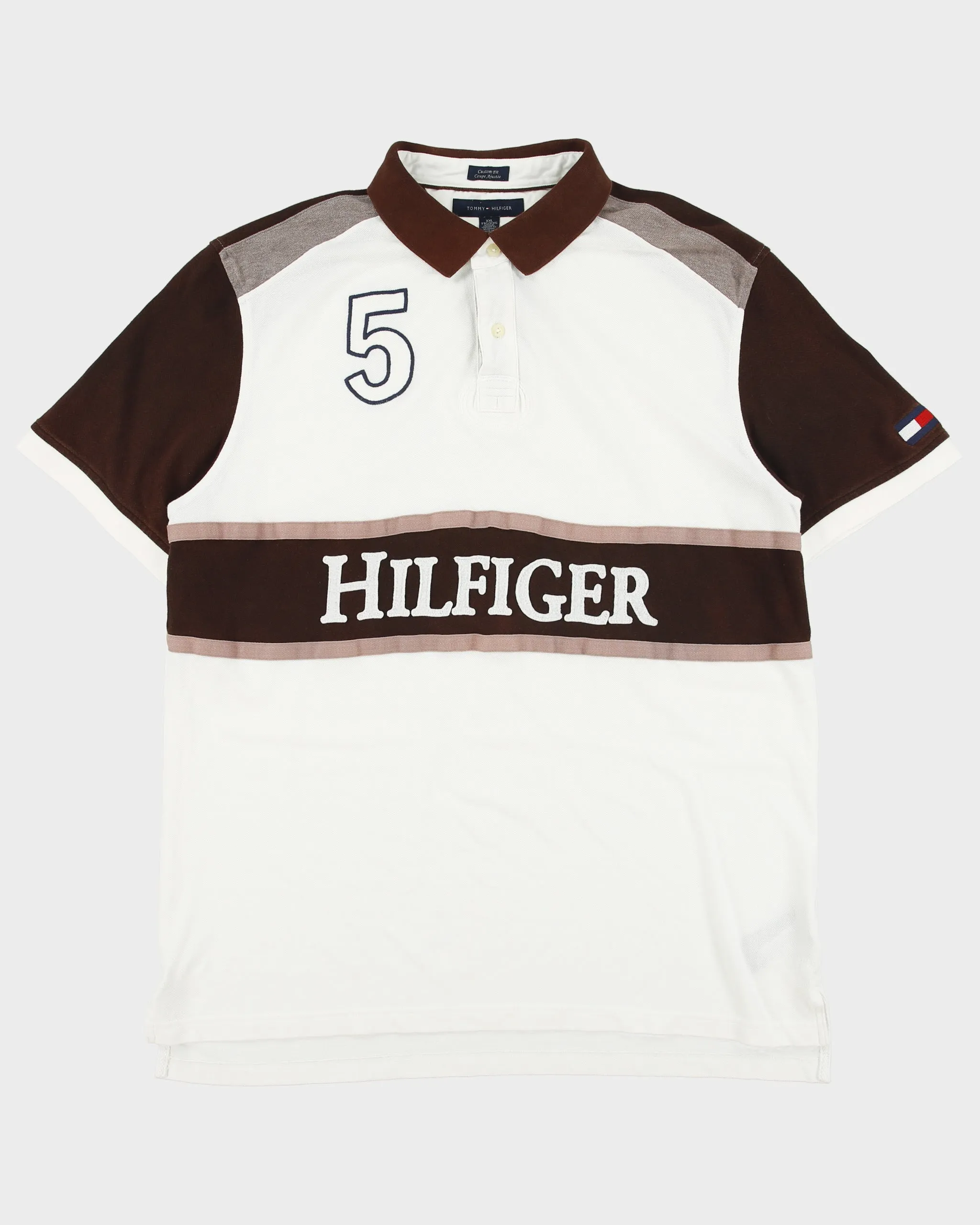 Vintage Tommy Hilfiger Embroidered Preppy Custom Fit Short Sleeve Polo Shirt - XXL sold by Rokit