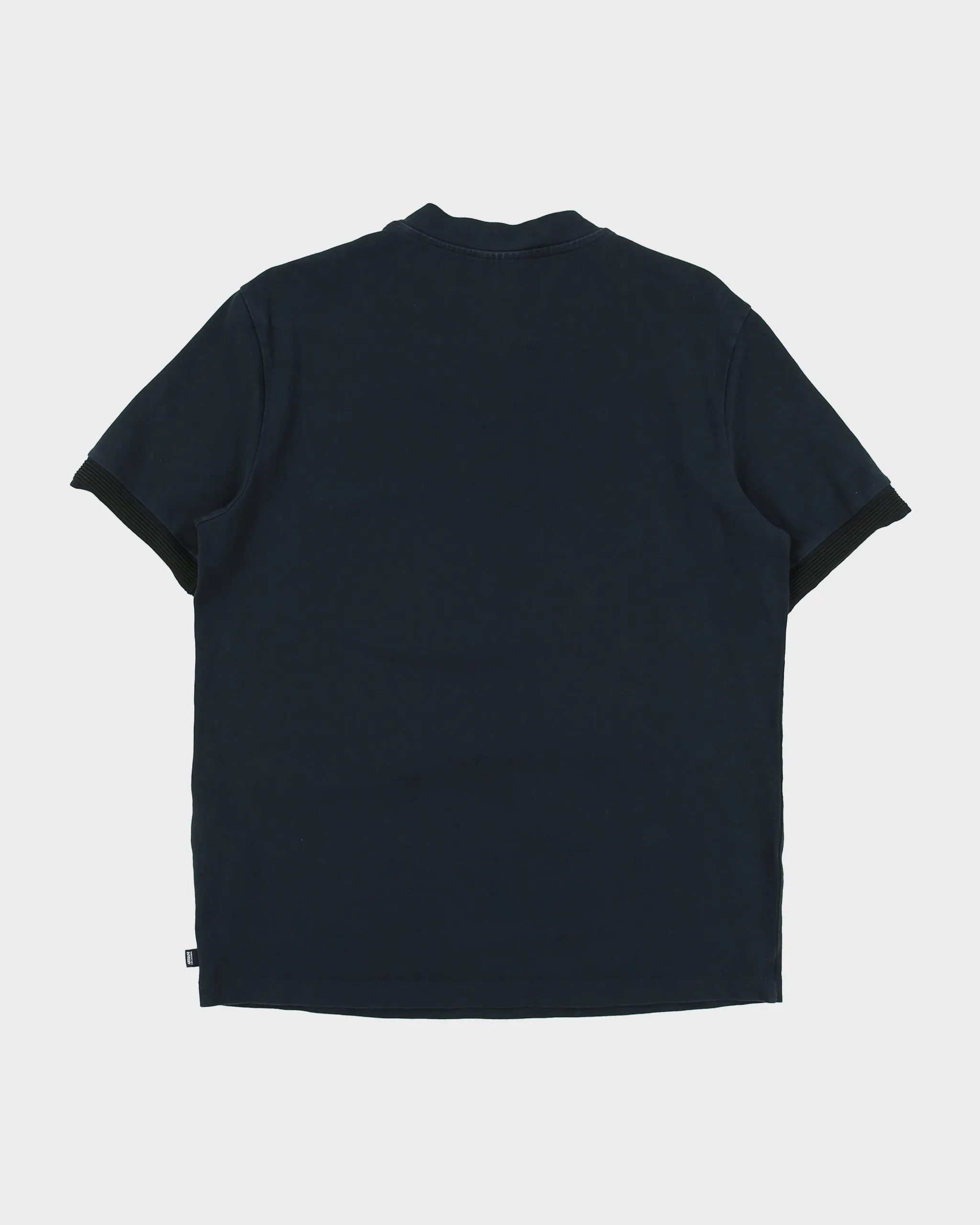 Vintage Armani Collezioni Heavyweight Ribbed V-Neck Ringer T-Shirt - L sold by Rokit product image thumbnail 2