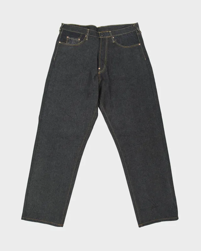 DS Vintage RMC Red Monkey Co. Martin Ksohoh Lot 1001 Japanese Raw Denim BDSM Embroidered High Rise Wide Leg Jeans - W38 L35 made by Rokit