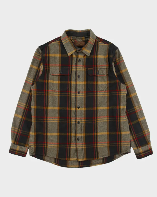 Vintage Orvis Heavyweight Plaid Long Sleeve Flannel Over Shirt - XL made by Rokit