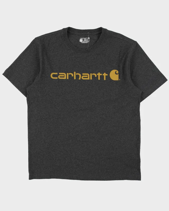 Vintage Carhartt Grey Marl Dearborn Heavyweight Loose Fit Logo Crewneck T-Shirt - M made by Carhartt