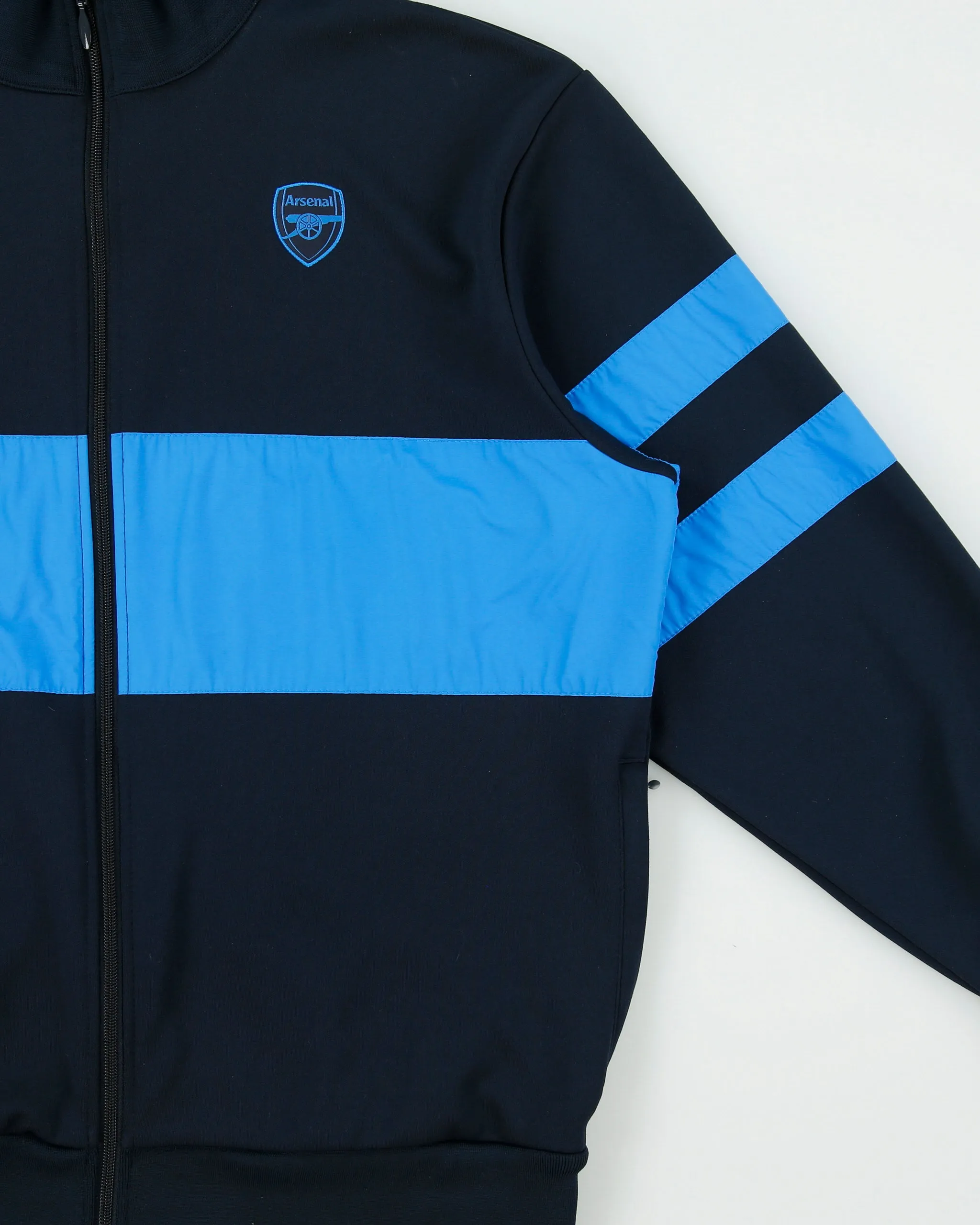 Vintage 2009-10 Nike Arsenal FC Soft Shell Striped Funnel Neck Football Training Track Jacket - XL sold by Rokit product image thumbnail 3