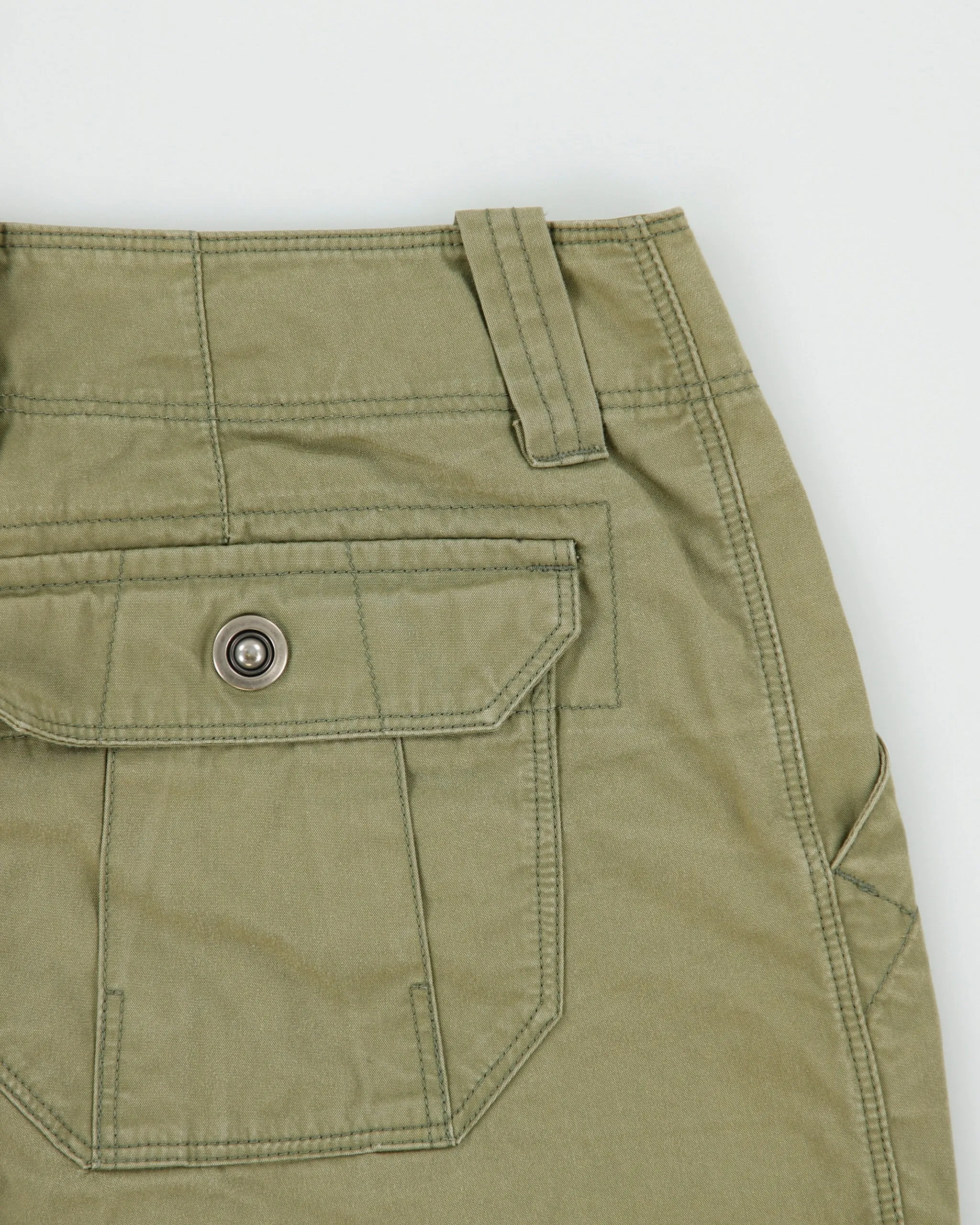 Vintage Y2K 00s Arc'teryx Women's Khaki Canvas Low Rise Cargo Capri Shorts - S sold by Rokit product image thumbnail 4