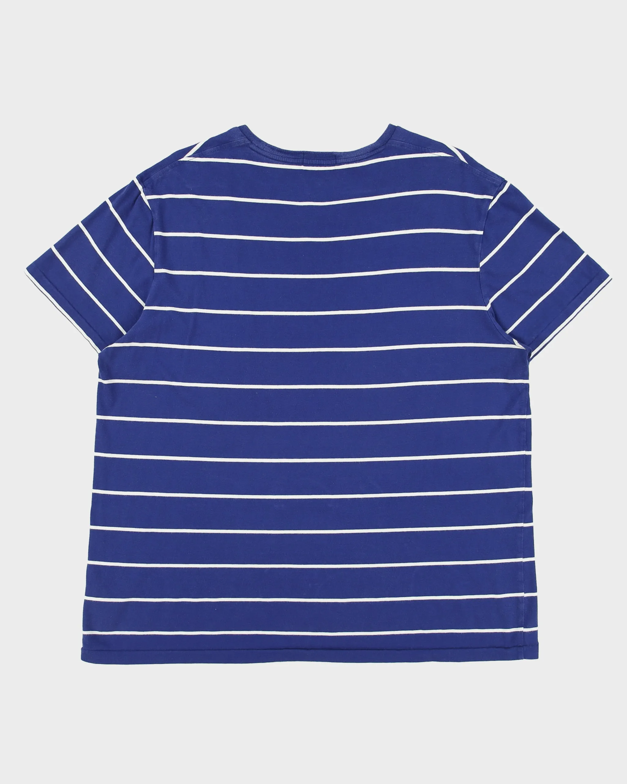 Vintage Polo Ralph Lauren Heavyweight Striped Single Stitch Crewneck T-Shirt - L sold by Rokit product image thumbnail 2