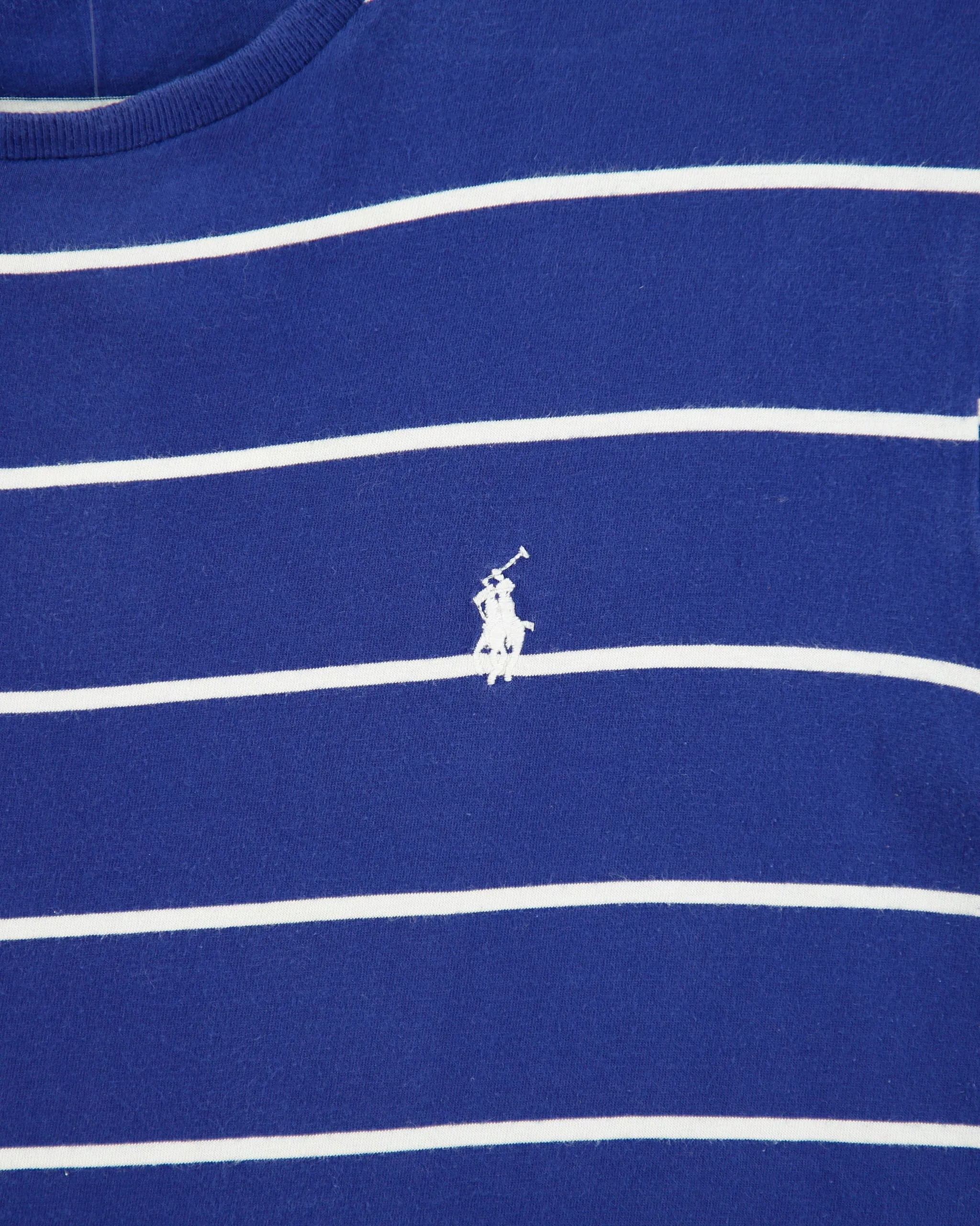 Vintage Polo Ralph Lauren Heavyweight Striped Single Stitch Crewneck T-Shirt - L sold by Rokit product image thumbnail 4