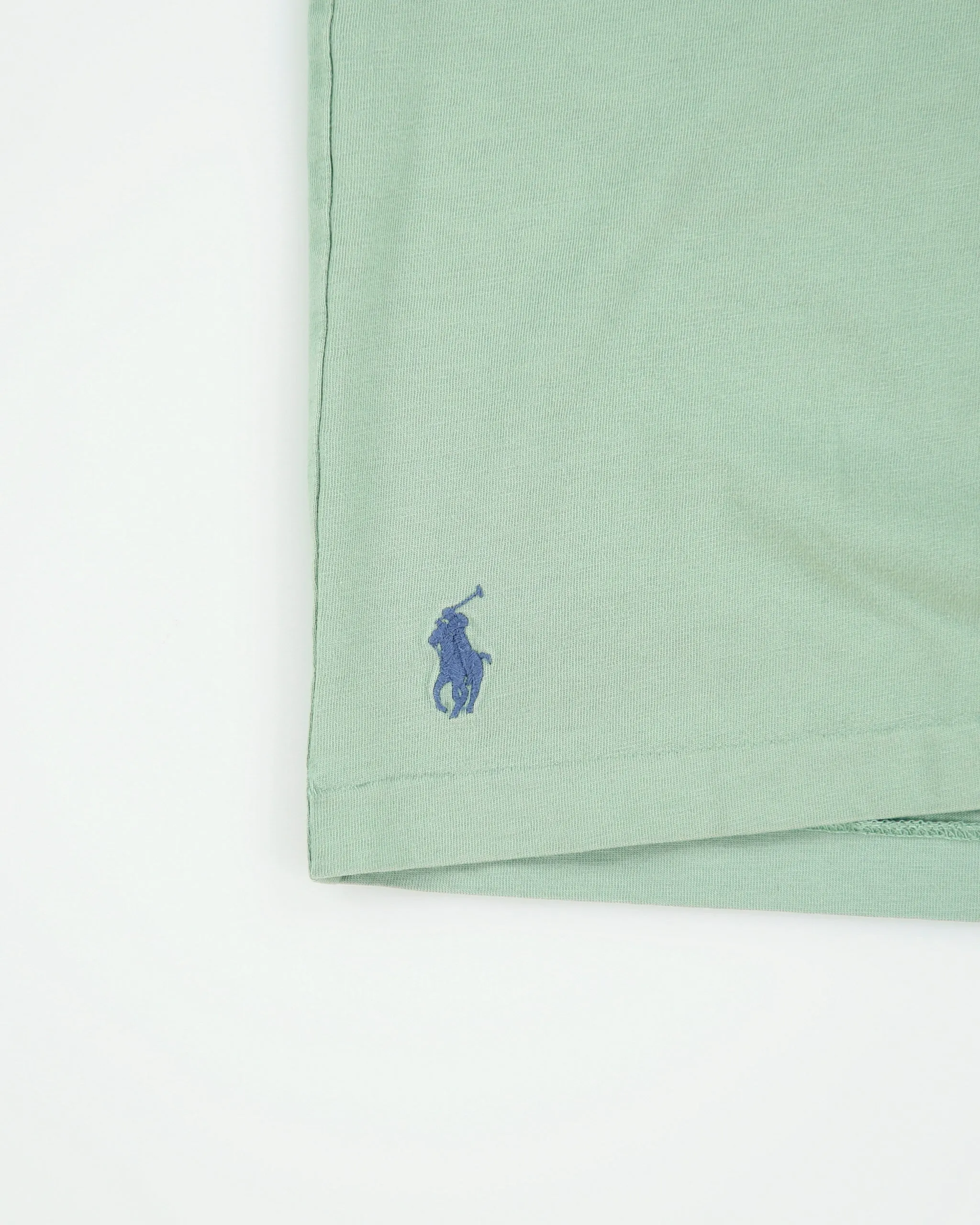 Vintage Polo Ralph Lauren Sage Heavyweight Plaid Embroidered Crewneck T-Shirt - XXL sold by Rokit product image thumbnail 4
