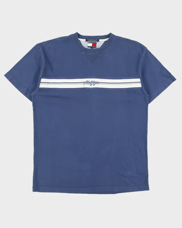 Vintage 2000' Y2K Tommy Hilfiger Rib Embroidered Heavyweight Crewneck T-shirt - M made by Tommy Hilfiger