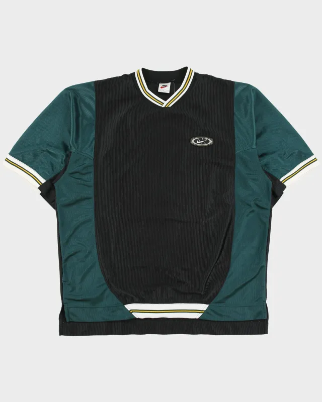 Vintage 1997 Nike Heavyweight Rib Short Sleeve Warm-Up Basketball Jersey - L made by Nike