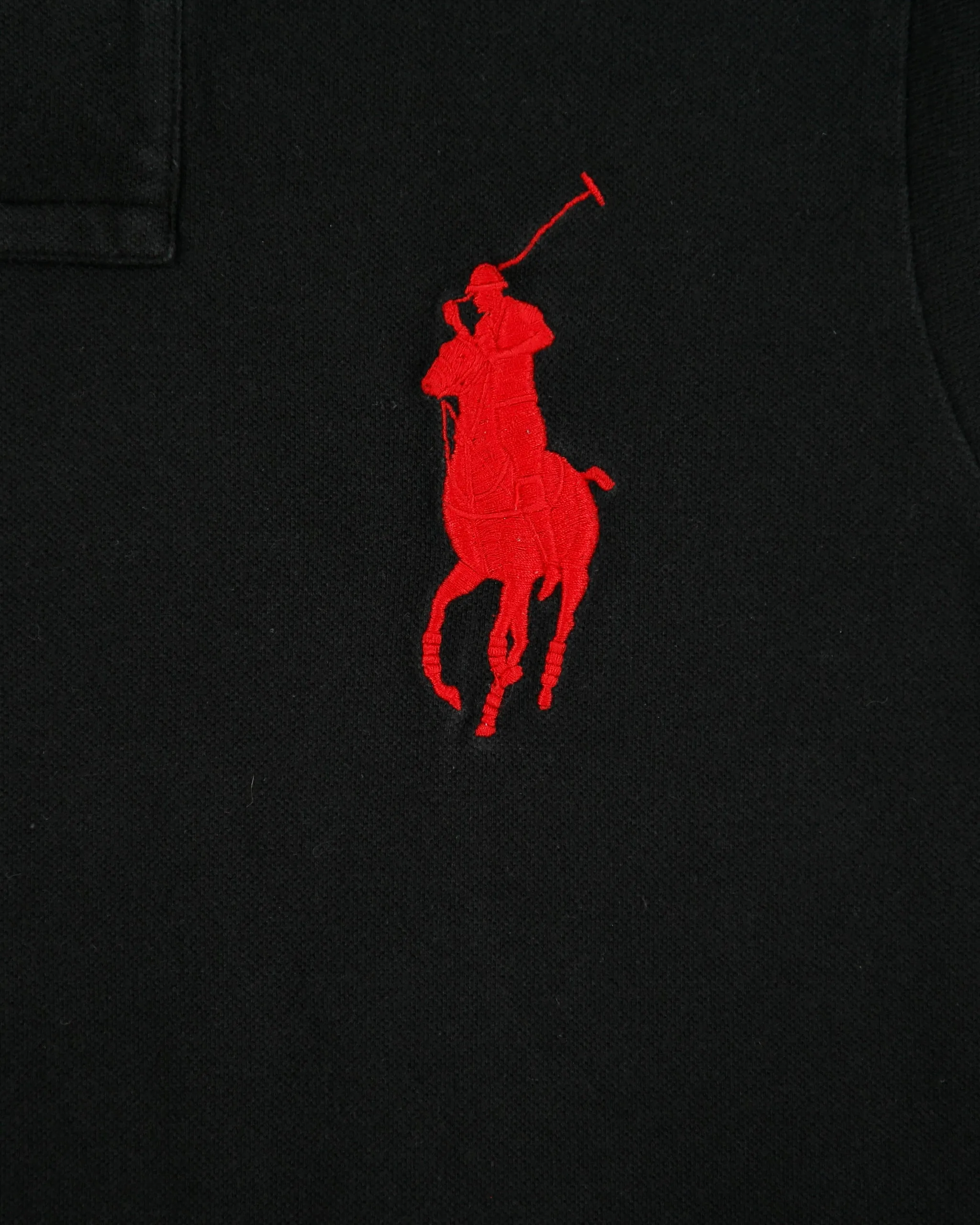 Vintage Y2K 00s Polo Ralph Lauren Big Pony Custom Fit Long Sleeve Polo Shirt - M sold by Rokit product image thumbnail 4