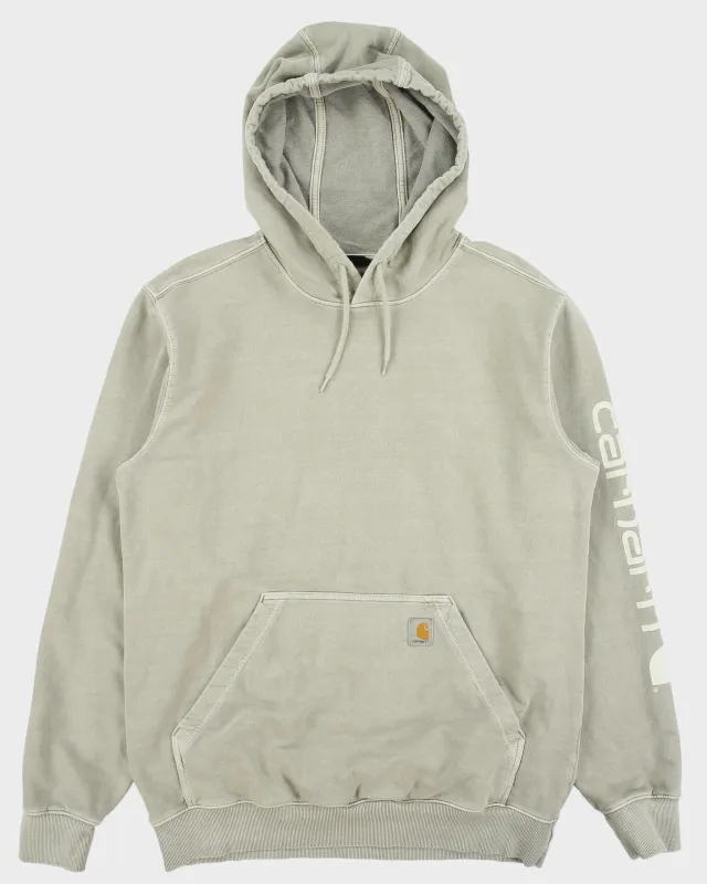 Carhartt Dyed 'Greige' Midweight Logo Sleeve Relaxed Fit Hoodie - M made by Carhartt