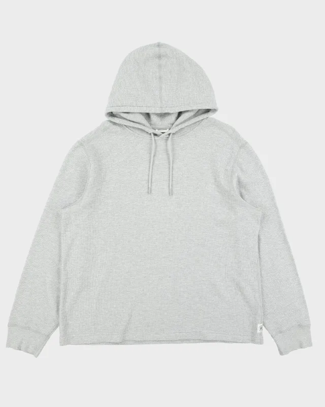Reigning Champ Marl Grey Lightweight Pullover Waffle Hoodie - XL made by Rokit