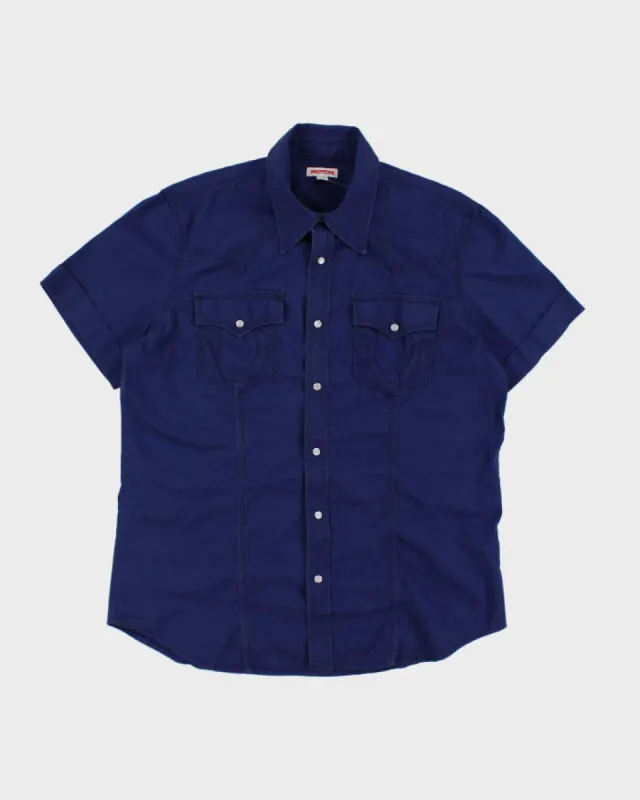 True Religion Navy Western Short Sleeve Shirt - XL sold by Rokit