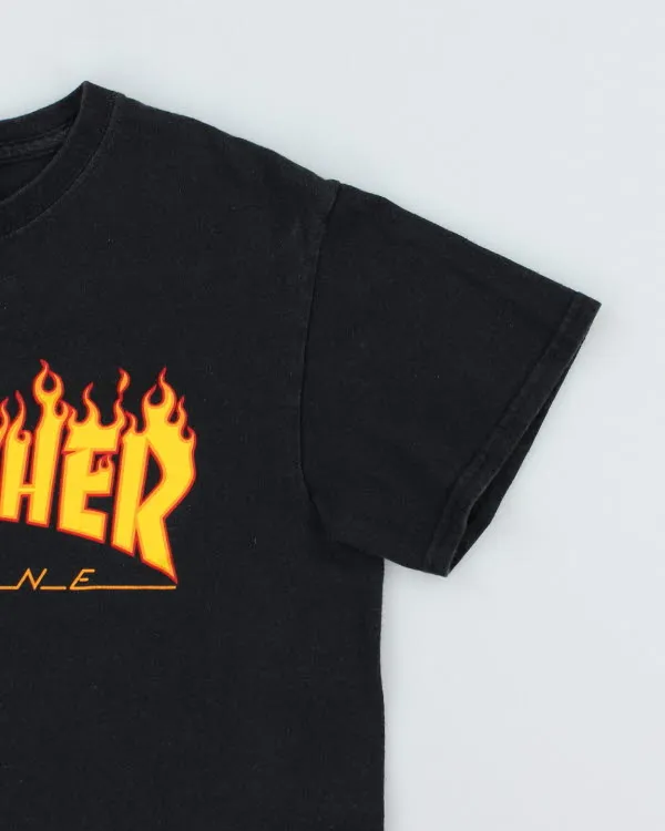 Vintage Thrasher Magazine Flame T-Shirt - S sold by Rokit product image thumbnail 4