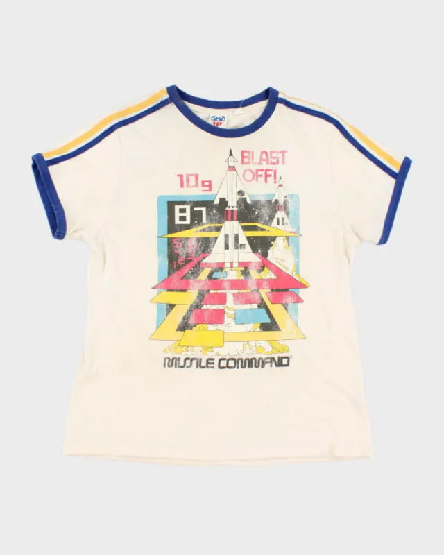 Vintage Single Stitch JunkFood Atari Game Graphic T-Shirt - L sold by Rokit