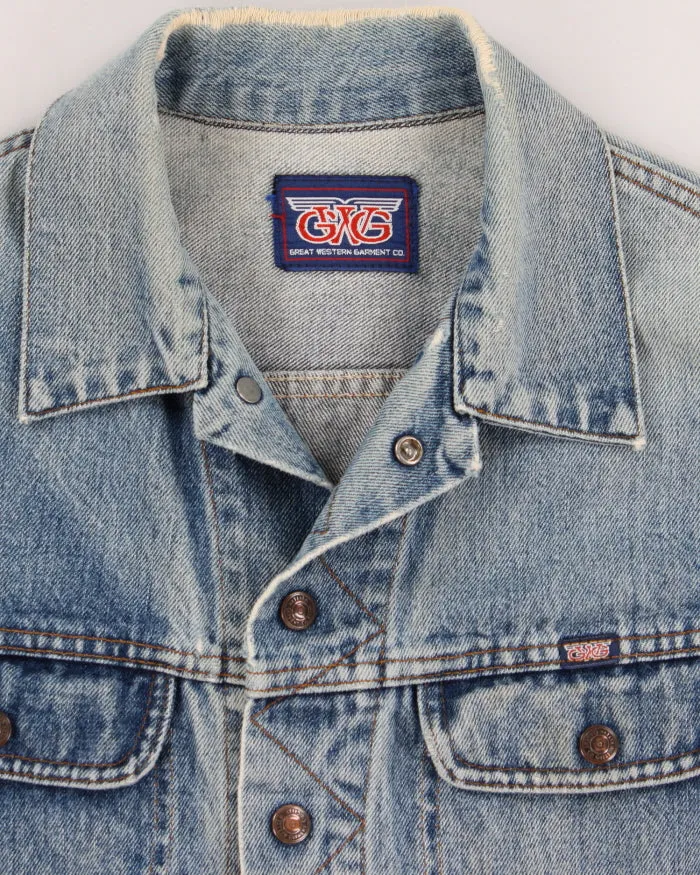 Vintage Men's GWG Distressed Denim Jacket - M sold by Rokit product image thumbnail 3
