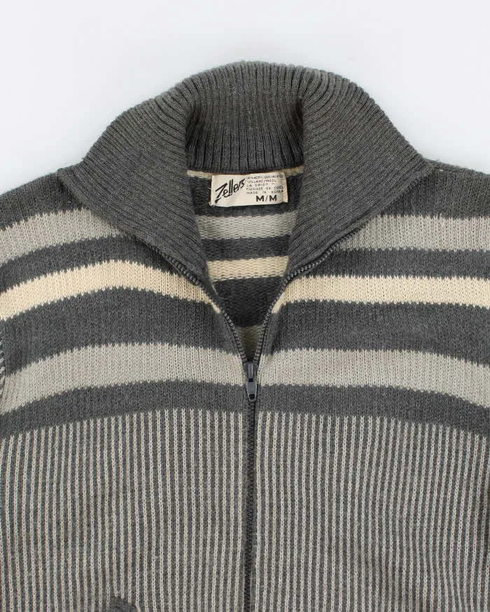 Vintage Striped Zip-Up Jumper - M sold by Rokit product image thumbnail 3